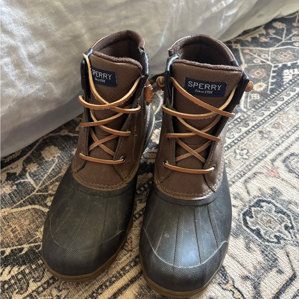 Sperry Brown and Black Rain & Snow Boots Waterproof Design